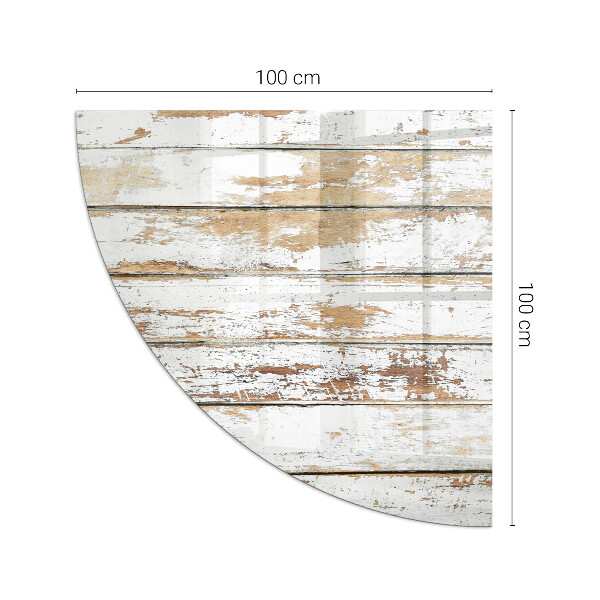 Glasbodenplatte Ecke Kamin Rostiges Holzbrett