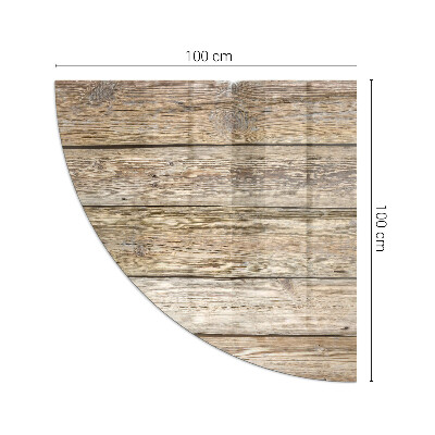 Funkenschutzplatte Glas Ecke Holzmaserung im natürlichen Stil