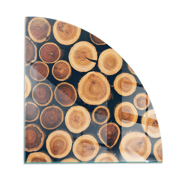 Funkenschutzplatte Glas Ecke Schachtel mit Holzrahmen