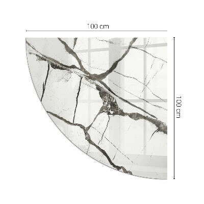 Funkenschutzplatte Glas Ecke Marmoradern in elegantem Stil