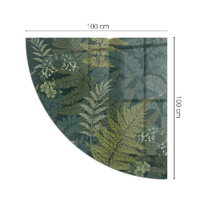 Funkenschutzplatte Glas Ecke Pflanzenmuster mit Schmetterlingen