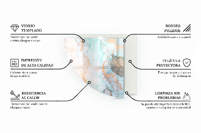Glasbodenplatte Ecke Kamin Marmormotiv in dezenten Farbtönen