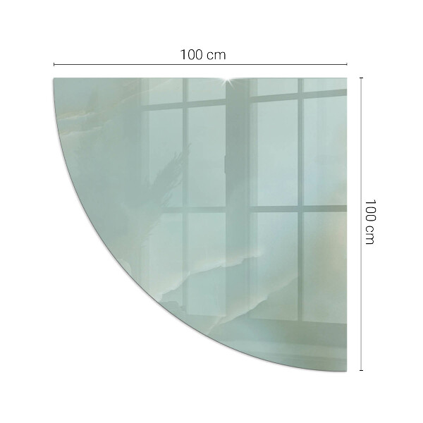 Glasbodenplatte Ecke Kamin Marmormotiv in dezenten Farbtönen
