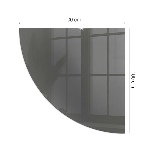 Eck-Glasplatte für Kaminofen Farbe Graubraun