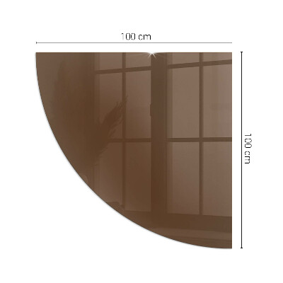 Glasbodenplatte Ecke Kamin Farbe Braun