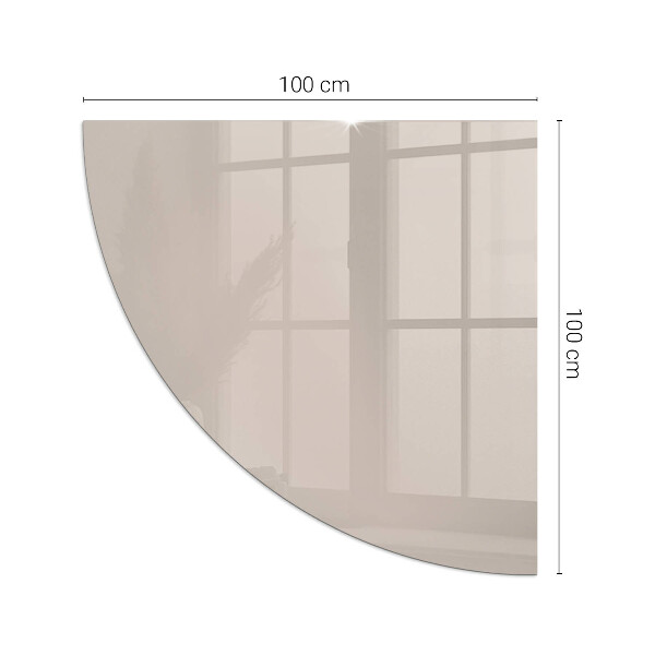 Eck-Glasplatte für Kaminofen Farbe Hellbraun