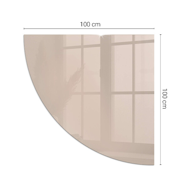 Eck-Glasplatte für Kaminofen Farbe Hellbraun