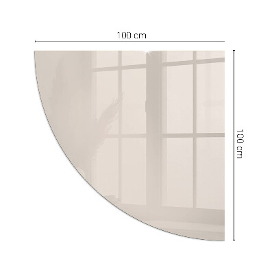 Glasbodenplatte Ecke Kamin Farbe Hellrosa