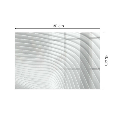 Rechteckige Funkenschutzplatte Glas Wellen subtiler Formen