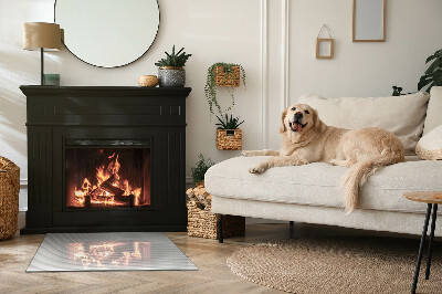 Rechteckige Funkenschutzplatte Glas Wellen subtiler Formen