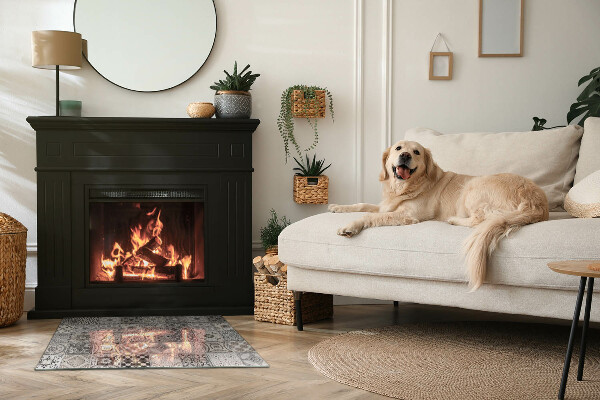 Rechteckige Glasbodenplatte für Ofen Geflieste dekorative Muster