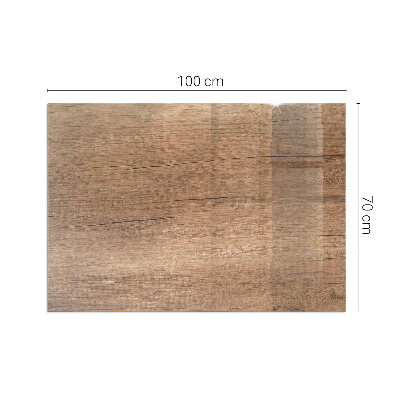 Rechteckige Funkenschutzplatte Glas Holzinspiriertes Muster