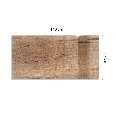 Rechteckige Funkenschutzplatte Glas Holzinspiriertes Muster