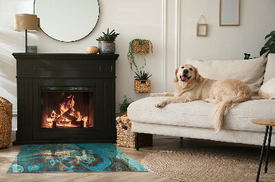 Rechteckige Glasbodenplatte für Ofen Organisches Muster in abstrakter Form