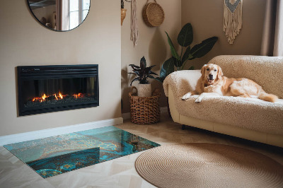 Rechteckige Glasbodenplatte für Ofen Organisches Muster in abstrakter Form