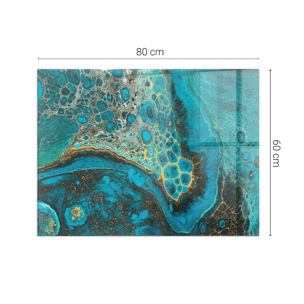 Rechteckige Glasbodenplatte für Ofen Organisches Muster in abstrakter Form