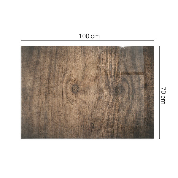 Rechteckige Glasbodenplatte für Ofen Kiefernholzmuster