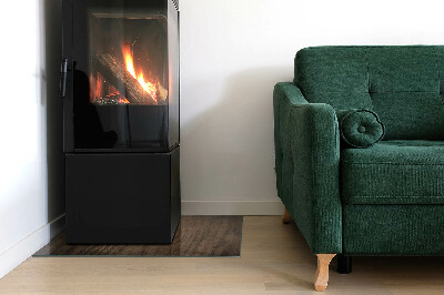 Rechteckige Glasbodenplatte für Ofen Kiefernholzmuster