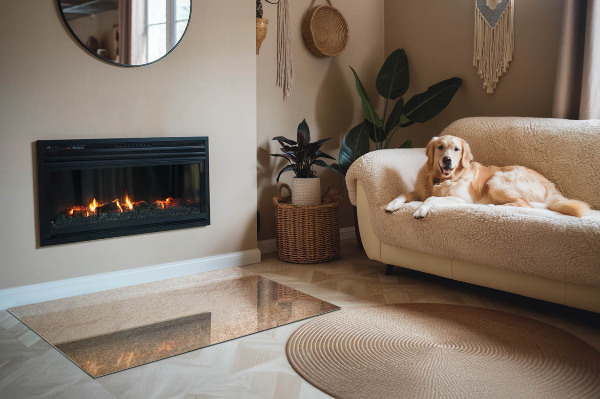 Rechteckige Funkenschutzplatte Glas Die Beschaffenheit der Steinstruktur