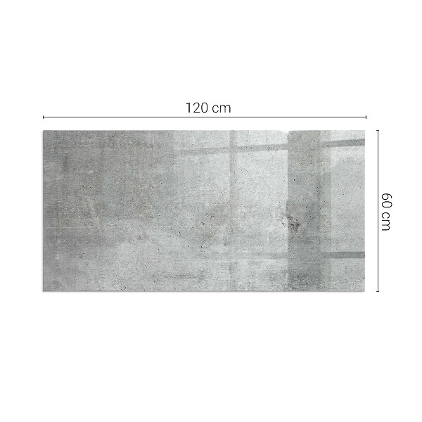 Rechteckige Funkenschutzplatte Glas Rohbetonmuster