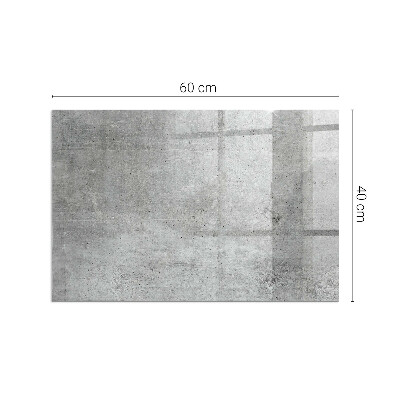 Rechteckige Funkenschutzplatte Glas Rohbetonmuster