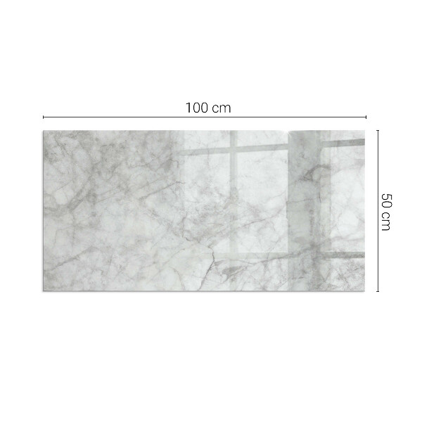 Rechteckige Funkenschutzplatte Glas Marmorstruktur in elegantem Stil