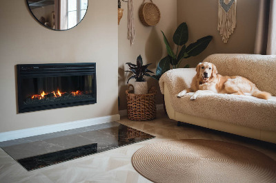 Rechteckige Glasbodenplatte für Ofen Stilvolles Marmormotiv