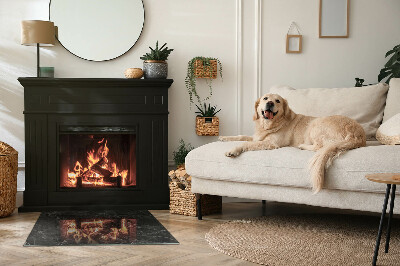 Rechteckige Glasbodenplatte für Ofen Stilvolles Marmormotiv