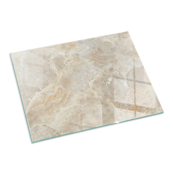 Rechteckige Funkenschutzplatte Glas Steinmuster inspiriert von der Natur