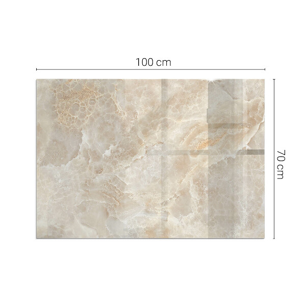 Rechteckige Funkenschutzplatte Glas Steinmuster inspiriert von der Natur