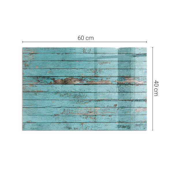 Rechteckige Funkenschutzplatte Glas Rustikale Dielen im Naturstil