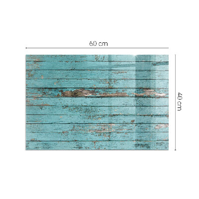Rechteckige Funkenschutzplatte Glas Rustikale Dielen im Naturstil