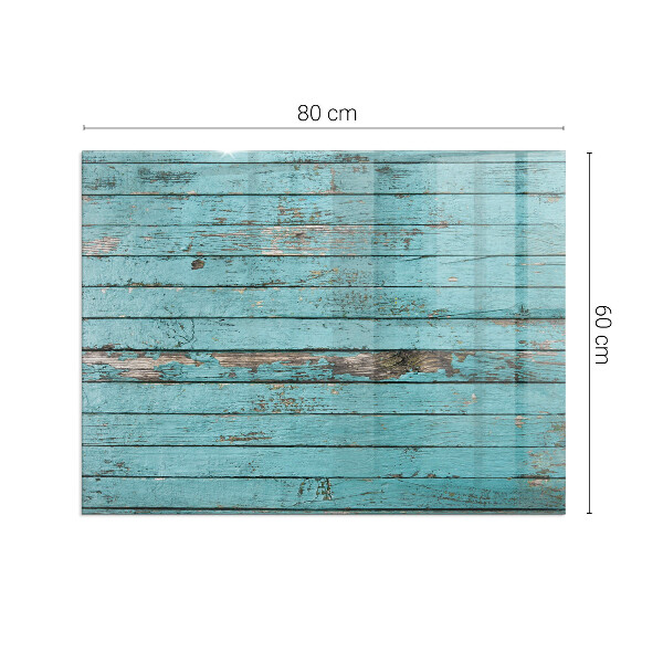 Rechteckige Funkenschutzplatte Glas Rustikale Dielen im Naturstil