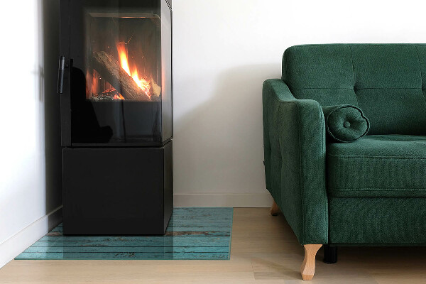 Rechteckige Funkenschutzplatte Glas Rustikale Dielen im Naturstil