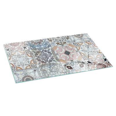 Rechteckige Funkenschutzplatte Glas Mosaikmuster in Fliesen