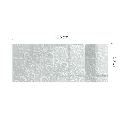Rechteckige Glasplatte für Kaminofen Stilvolles Pflanzenmotiv