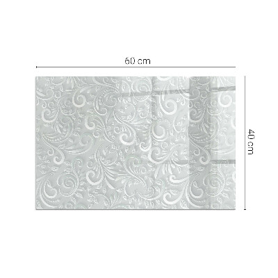 Rechteckige Glasplatte für Kaminofen Stilvolles Pflanzenmotiv