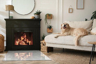 Rechteckige Glasplatte für Kaminofen Geometrische Abstraktion in Formen