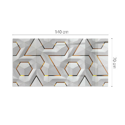 Rechteckige Glasplatte für Kaminofen Muster dreidimensionaler Formen