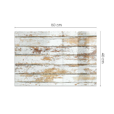 Rechteckige Glasbodenplatte für Ofen Rostiges Holzbrett