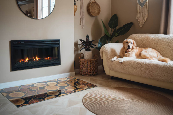 Rechteckige Funkenschutzplatte Glas Schachtel mit Holzrahmen