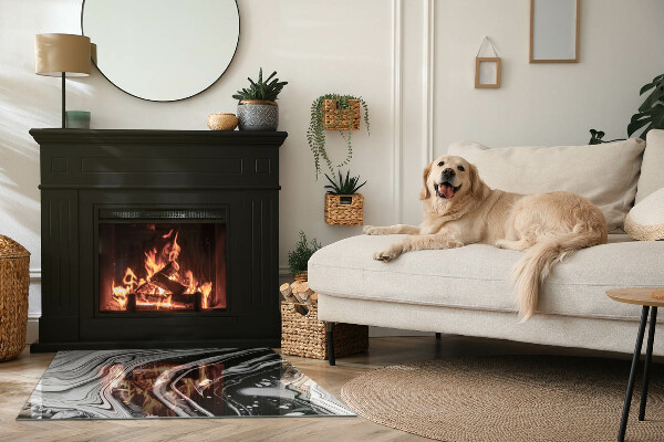 Rechteckige Glasbodenplatte für Ofen Abstrakte wellenförmige und lineare Muster