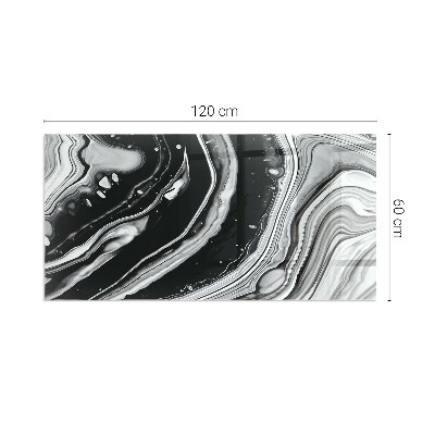 Rechteckige Glasbodenplatte für Ofen Abstrakte wellenförmige und lineare Muster