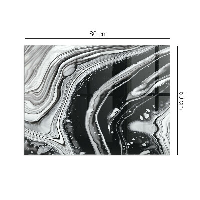 Rechteckige Glasbodenplatte für Ofen Abstrakte wellenförmige und lineare Muster