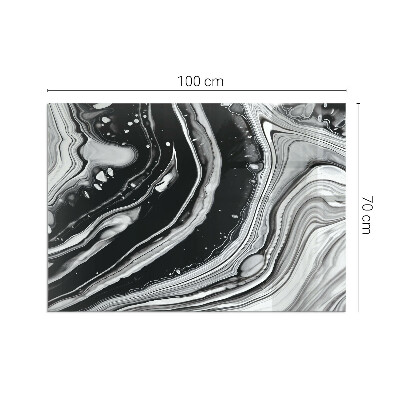 Rechteckige Glasbodenplatte für Ofen Abstrakte wellenförmige und lineare Muster