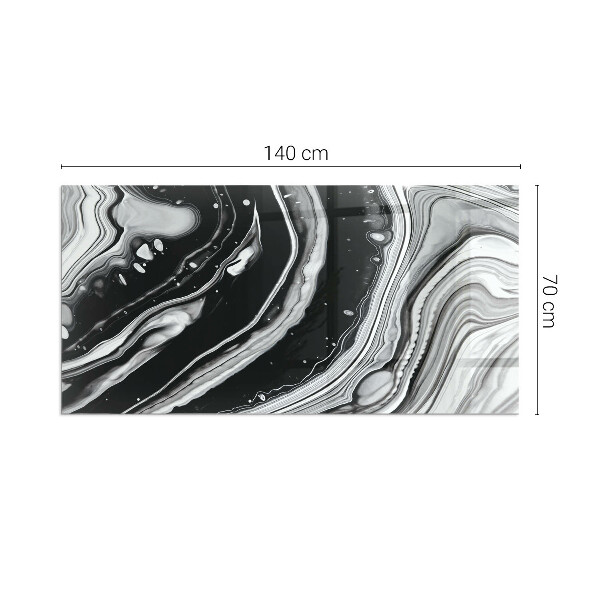 Rechteckige Glasbodenplatte für Ofen Abstrakte wellenförmige und lineare Muster