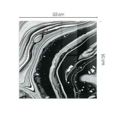 Rechteckige Glasbodenplatte für Ofen Abstrakte wellenförmige und lineare Muster