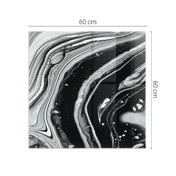 Rechteckige Glasbodenplatte für Ofen Abstrakte wellenförmige und lineare Muster