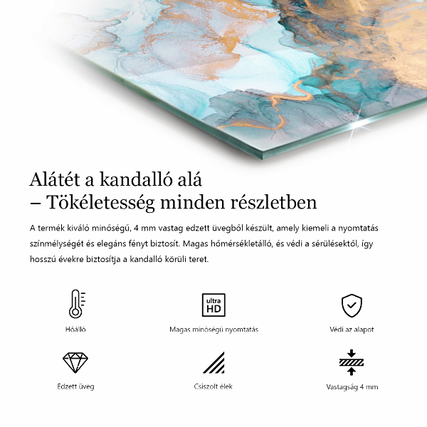 Rechteckige Glasbodenplatte für Ofen Abstrakte wellenförmige und lineare Muster