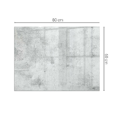 Rechteckige Funkenschutzplatte Glas Betonstruktur im Rohstil
